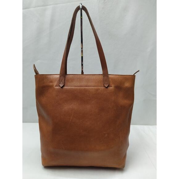 Madewell Brown Leather Double Handles Tote Bag - Picture 2 of 16